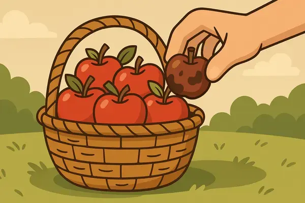 Vaihe 2: Omenoiden lajittelu