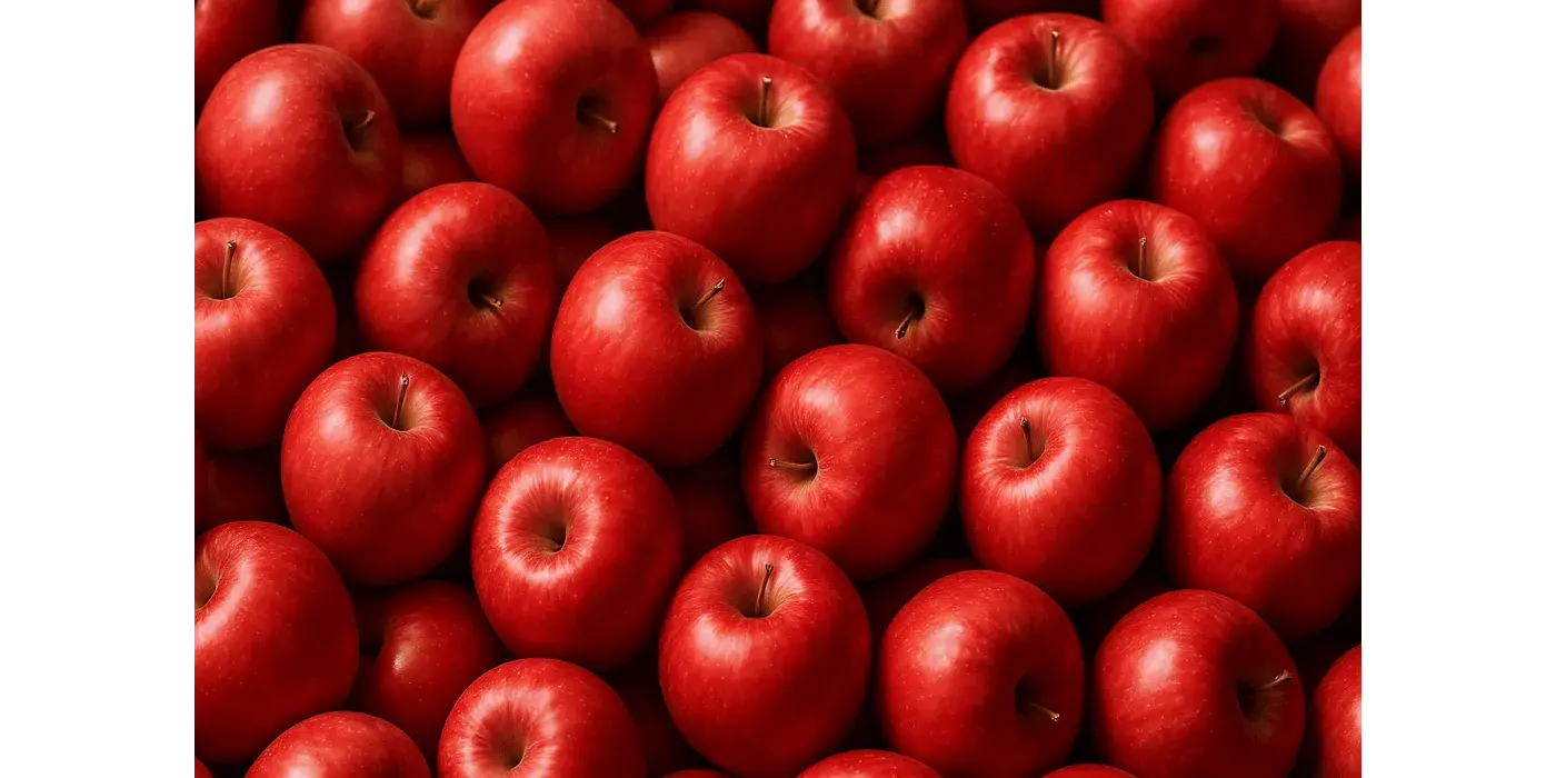 Fresh apples and juice